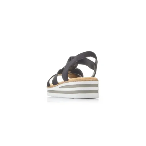 Rieker Keilsandalette Schlupf schwarz S14 V02C1-00
