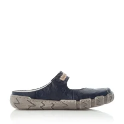 Rieker Pantolette Clogs Leder Antistress blau L0391-14