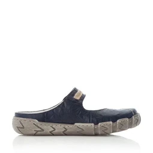 Rieker Pantolette Clogs Leder Antistress blau L0391-14