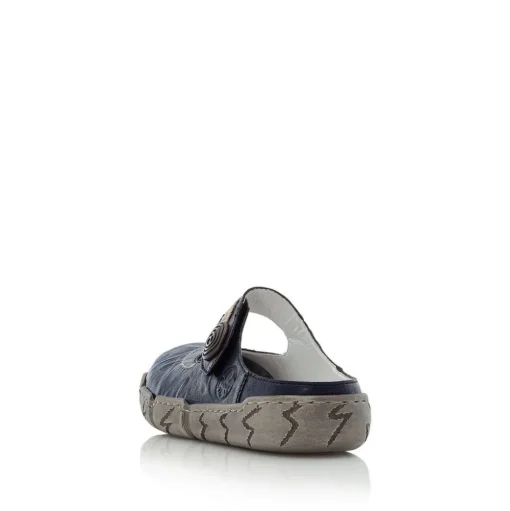 Rieker Pantolette Clogs Leder Antistress blau L0391-14