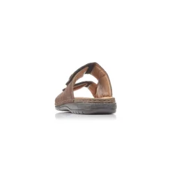 Rieker Pantolette Klettverschluss Leder braun 25590-25