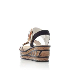 Rieker Sandale Keil Plateau Antistress Klettverschluss Antistress beige  68176-64