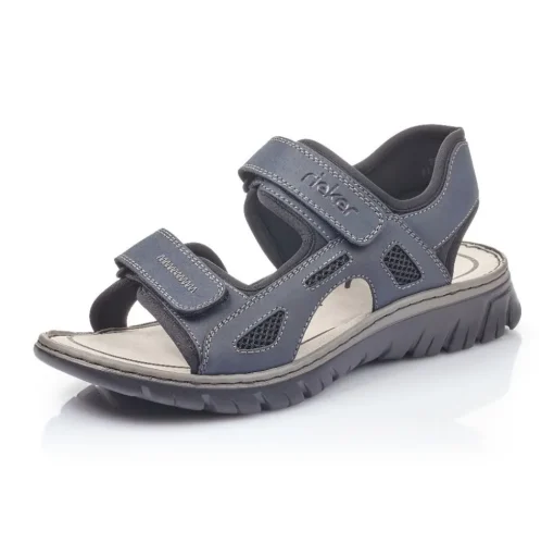 Rieker Sandale Trekking Klettverschluss blau 26761-14