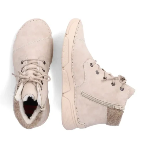Rieker Schnüstiefel beige TEX Membran S24 45900-60
