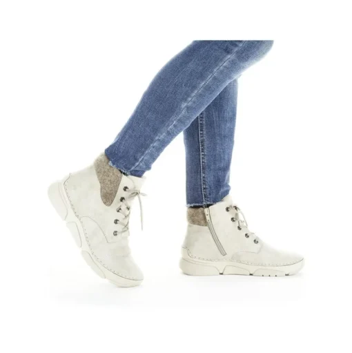 Rieker Schnüstiefel beige TEX Membran S24 45900-60