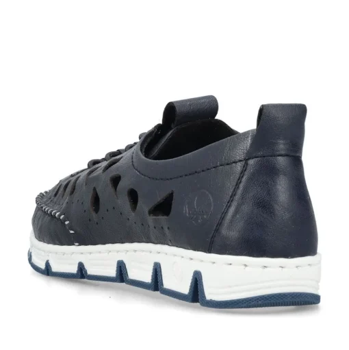 Rieker Slipper Barfußgefühl Glattleder blau S14 49956-14