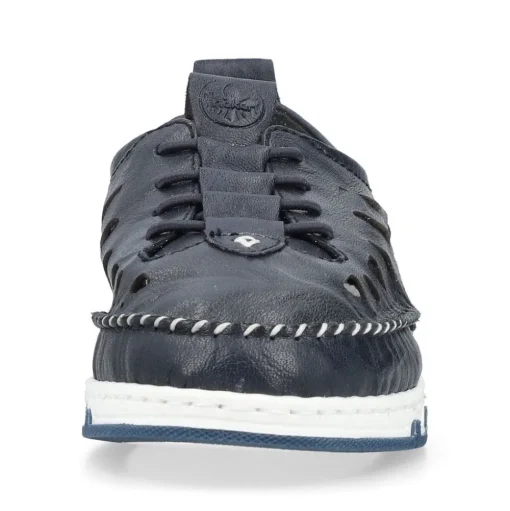 Rieker Slipper Barfußgefühl Glattleder blau S14 49956-14