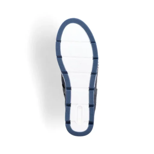 Rieker Slipper Barfußgefühl Glattleder blau S14 49956-14