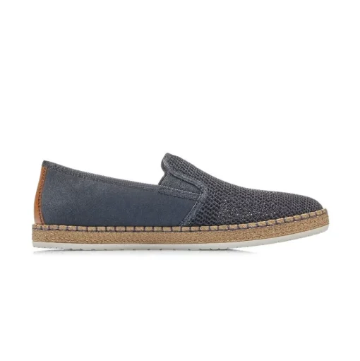 Rieker Slipper Gummizug blau B5265-14