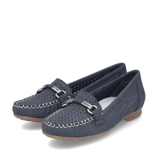 Rieker Slipper Loafer blau S14 40065-15