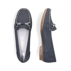 Rieker Slipper Loafer blau S14 40065-15