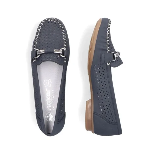 Rieker Slipper Loafer blau S14 40065-15