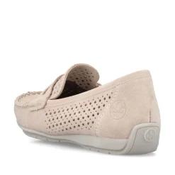 Rieker Slipper Loafer hellrosa Rauleder S14 40263-31