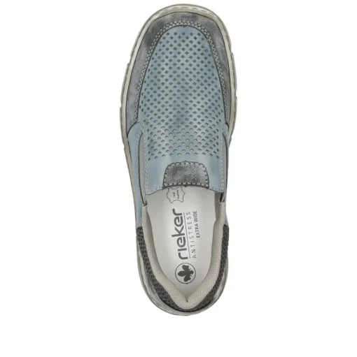 Rieker Slipper schieferblau H - Weite Extraweit S14 04051-12