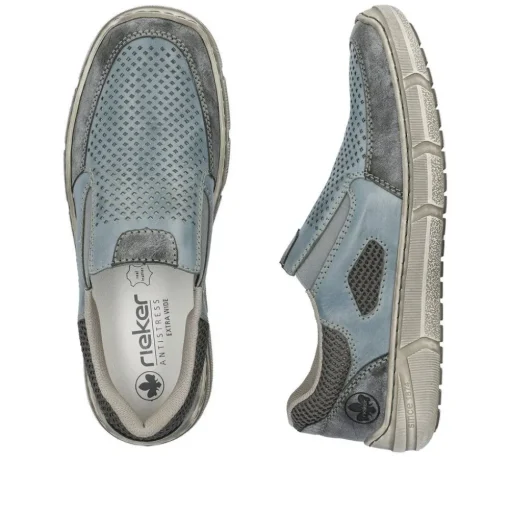 Rieker Slipper schieferblau H - Weite Extraweit S14 04051-12