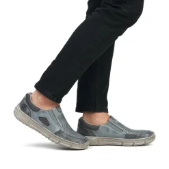 Rieker Slipper schieferblau H - Weite Extraweit S14 04051-12