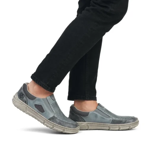 Rieker Slipper schieferblau H - Weite Extraweit S14 04051-12