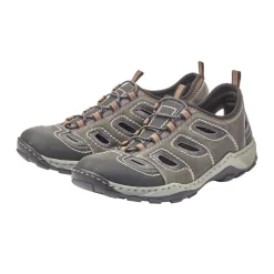 Rieker Slipper Sneaker Gummizug Trekking Antistress grau 08065-02