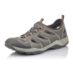 Rieker Slipper Sneaker Gummizug Trekking Antistress grau 08065-02