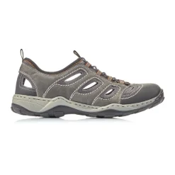 Rieker Slipper Sneaker Gummizug Trekking Antistress grau 08065-02