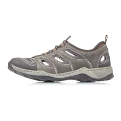 Rieker Slipper Sneaker Gummizug Trekking Antistress grau 08065-02