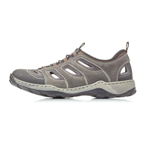 Rieker Slipper Sneaker Gummizug Trekking Antistress grau 08065-02