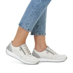 Rieker Sneaker Leder Extraweite cremeweiss S14 N1100-80