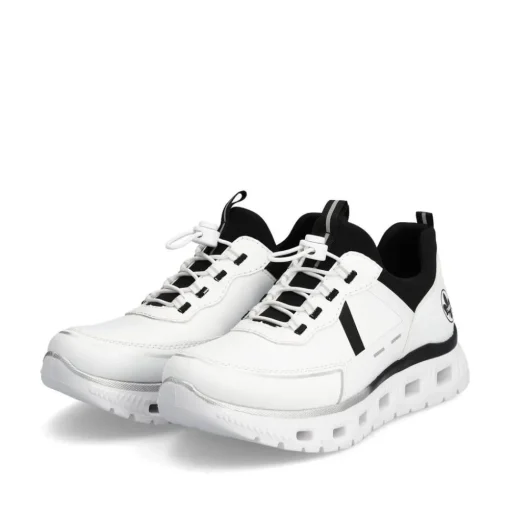 Rieker Sneaker Schlüpfschuh Komfortweite G weiss S14 M6062-80