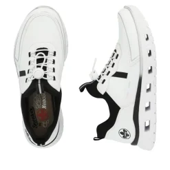 Rieker Sneaker Schlüpfschuh Komfortweite G weiss S14 M6062-80