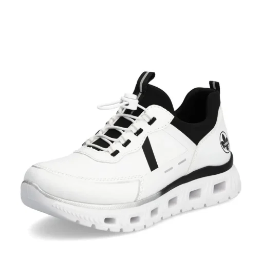 Rieker Sneaker Schlüpfschuh Komfortweite G weiss S14 M6062-80