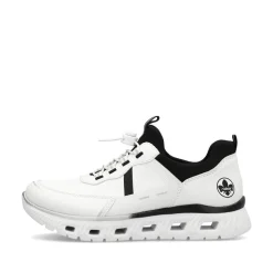 Rieker Sneaker Schlüpfschuh Komfortweite G weiss S14 M6062-80