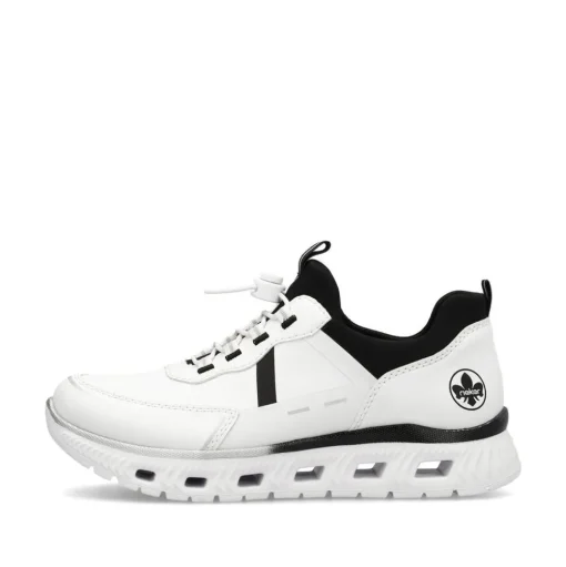 Rieker Sneaker Schlüpfschuh Komfortweite G weiss S14 M6062-80