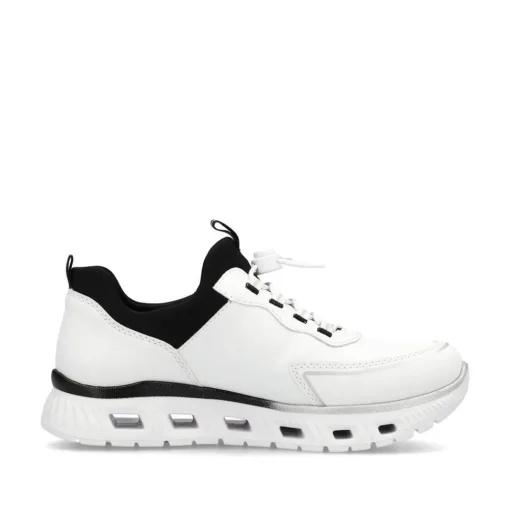 Rieker Sneaker Schlüpfschuh Komfortweite G weiss S14 M6062-80