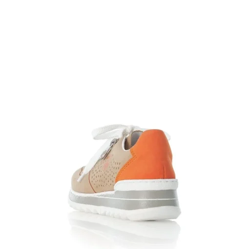 Rieker Sneaker Schnürer Memosoft beige orange M6905-60