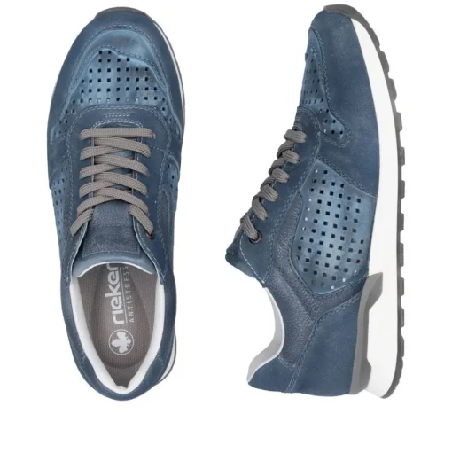 Rieker Sneaker Schnürschuh blau S15 U0312-12