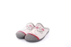 s` knöpfli Damen Hausschuh Pantolette Mond- Motiv grau S23 X29520