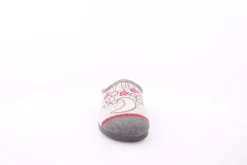 s` knöpfli Damen Hausschuh Pantolette Mond- Motiv grau S23 X29520