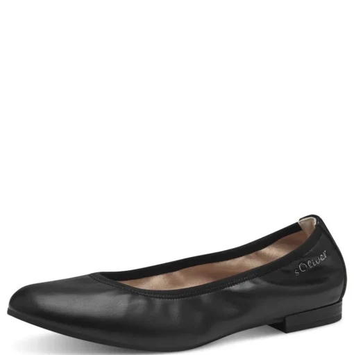 s. Oliver Damen Ballerina klassisch schwarz S14 5-22101-42