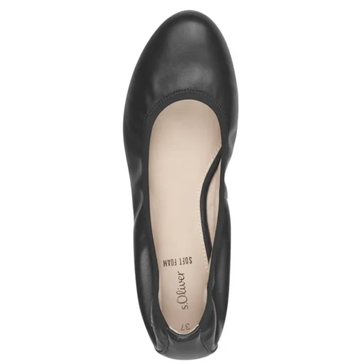 s. Oliver Damen Ballerina klassisch schwarz S14 5-22101-42