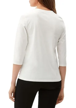 s. Oliver Damen Printshirt 3/4 Arm weiß S22 2121481