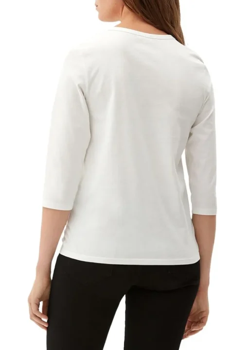 s. Oliver Damen Printshirt 3/4 Arm weiß S22 2121481