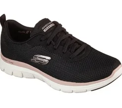 Skechers Flex Appeal 4.0 -Brilliant View Dame Sneaker Schürschuh Waschmaschinenfest schwarz S22 149303