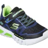 Skechers Lights Flex Glow - Sneaker schwarz und blau Blinker 90542L