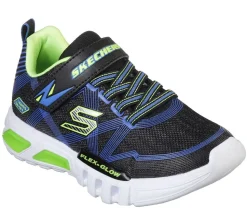 Skechers Lights Flex Glow - Sneaker schwarz und blau Blinker 90542L