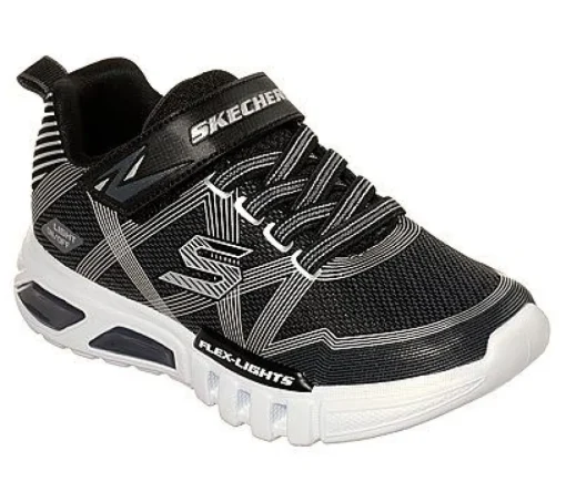 Skechers Lights Flex Glow - Sneaker schwarz und blau Blinker 90542L