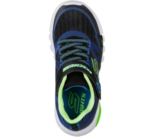 Skechers Lights Flex Glow - Sneaker schwarz und blau Blinker 90542L