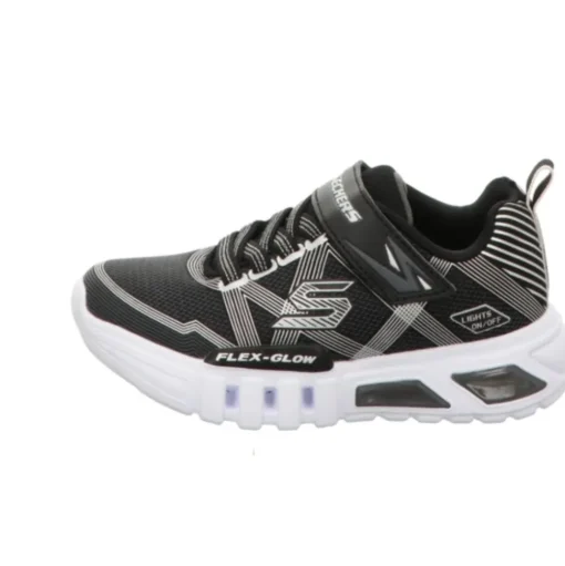 Skechers Lights Flex Glow - Sneaker schwarz und blau Blinker 90542L