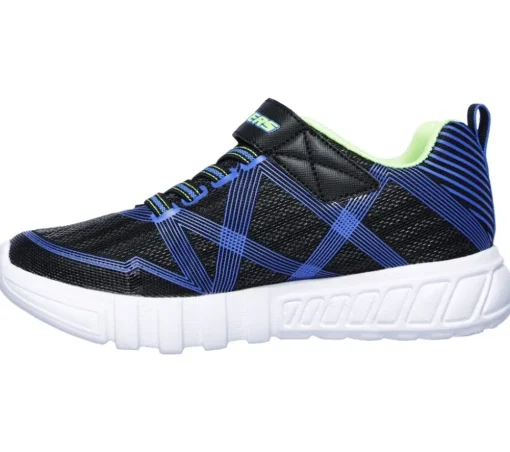 Skechers Lights Flex Glow - Sneaker schwarz und blau Blinker 90542L
