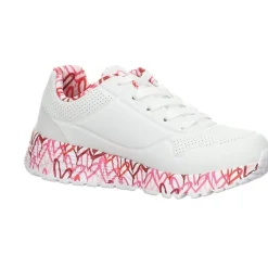 Skechers UNO LOVING LOVE WHT Wedges Sneakers Graffiti Print weiss S12 155506