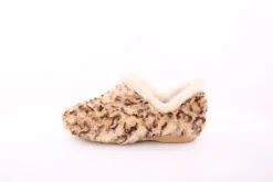 s`knöpfli Damen Hausschuh geschlossen leopardenmuster  beige S23 Z29117